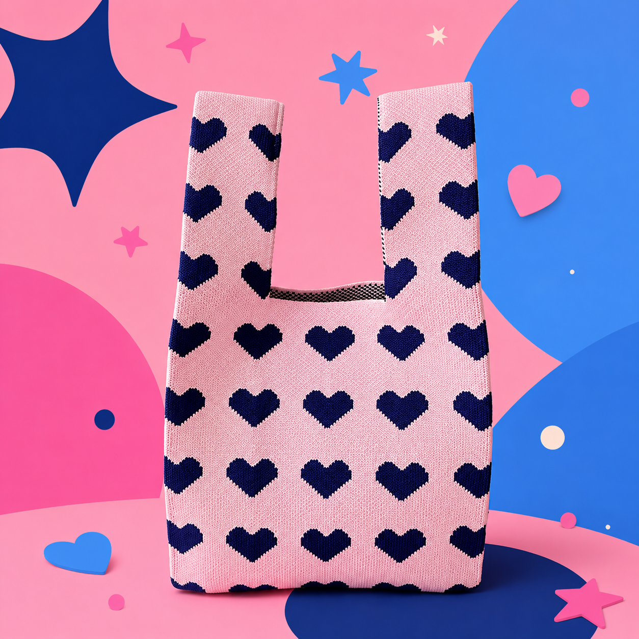 Nth Power of Love Knit Drawstring Bag