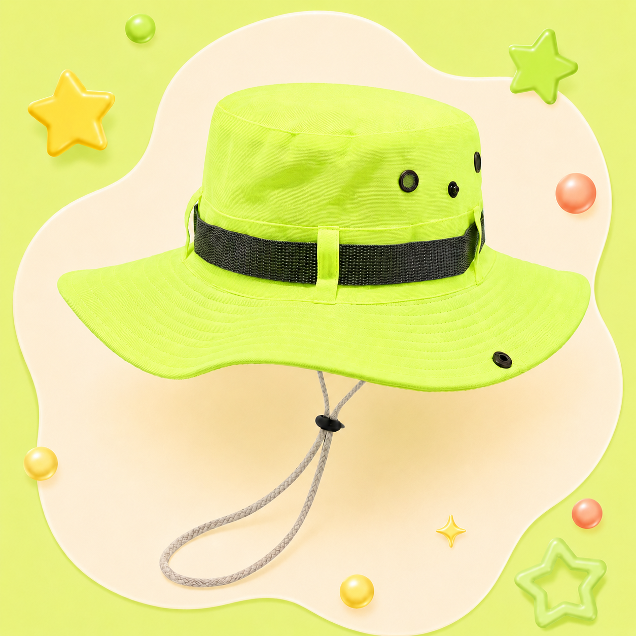 Lime Soda Wide Brim Sun Hat