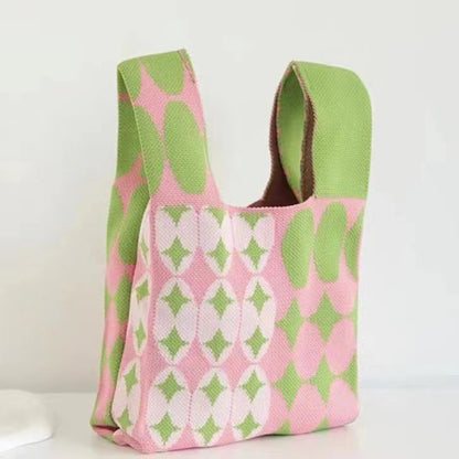 Baby's Breath Knit Drawstring Bag