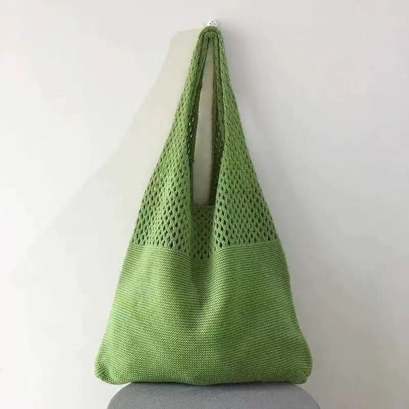 Pipi Leaf Crochet Mesh Tote Bag