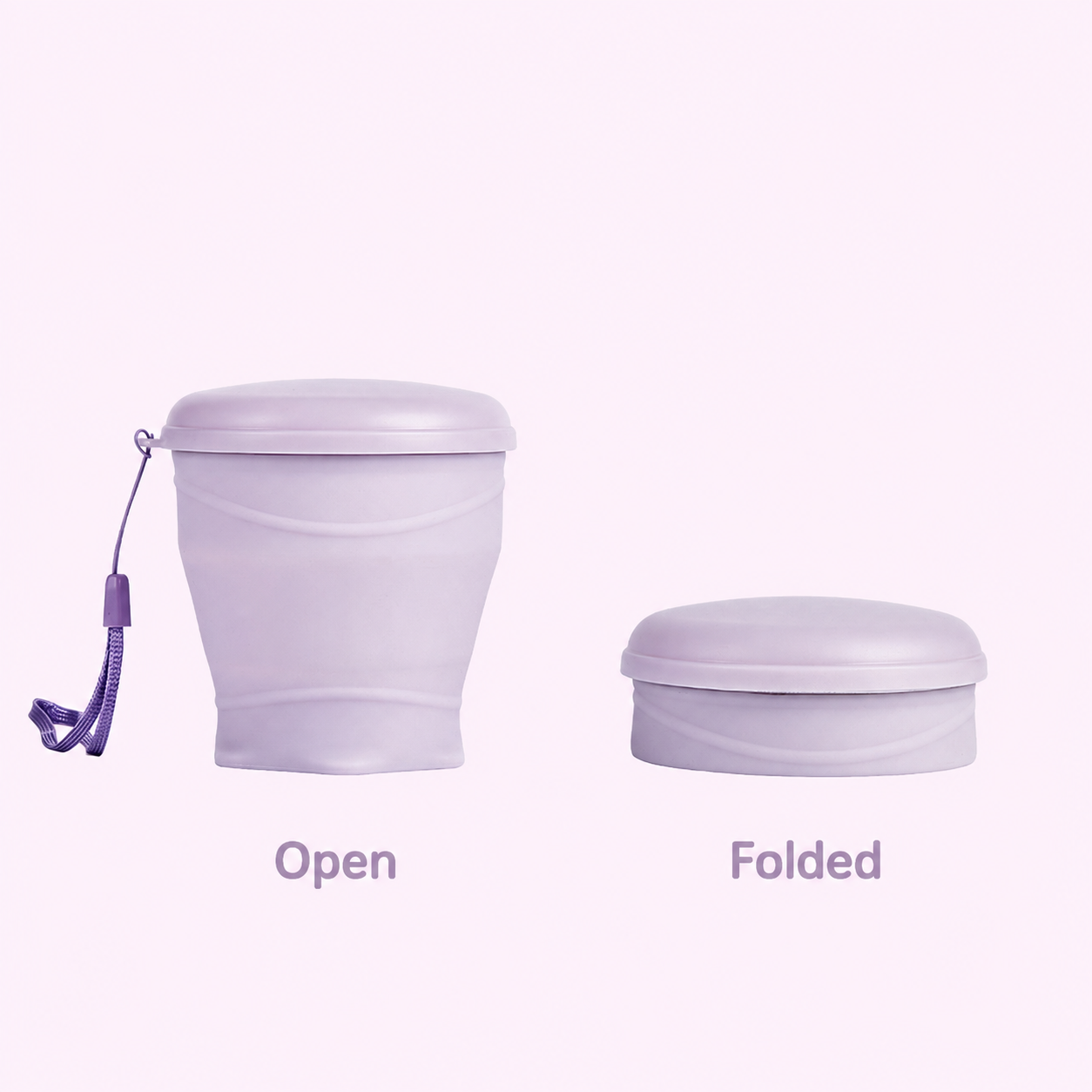 Lavender Collapsible Camping Cup