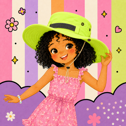 Lime Soda Wide Brim Sun Hat