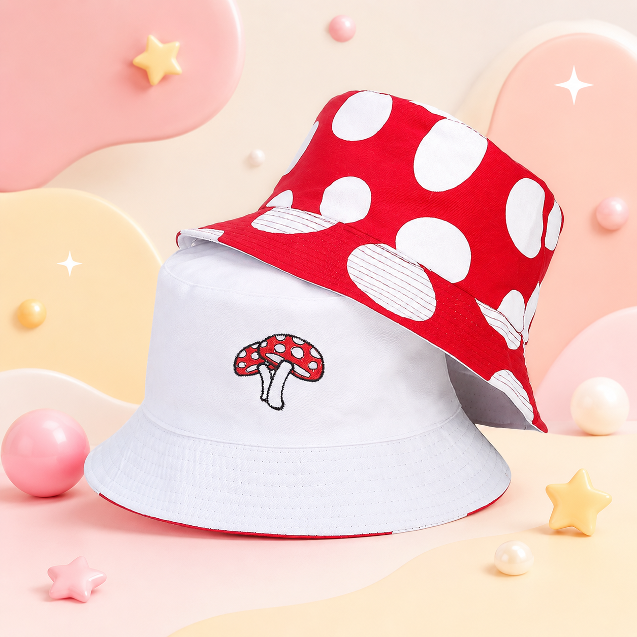 Dotty Mushroom Bucket Hat