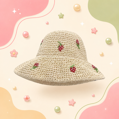 Strawberry Babe Straw Hat