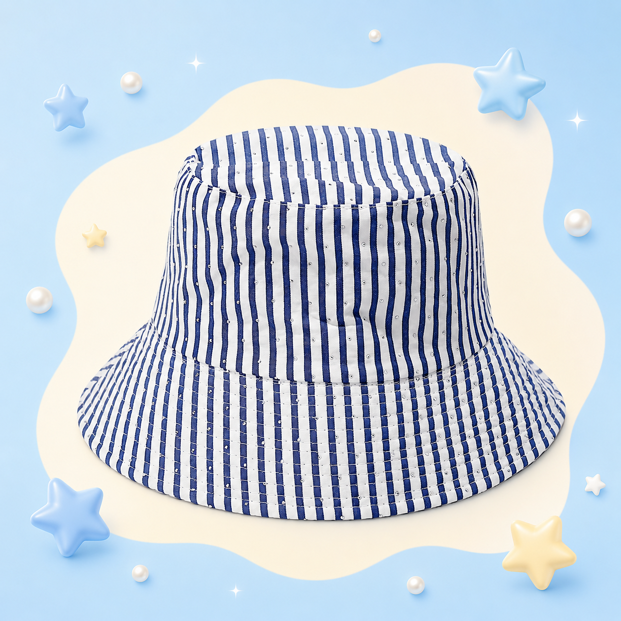 Blue Stripes Bucket Hat