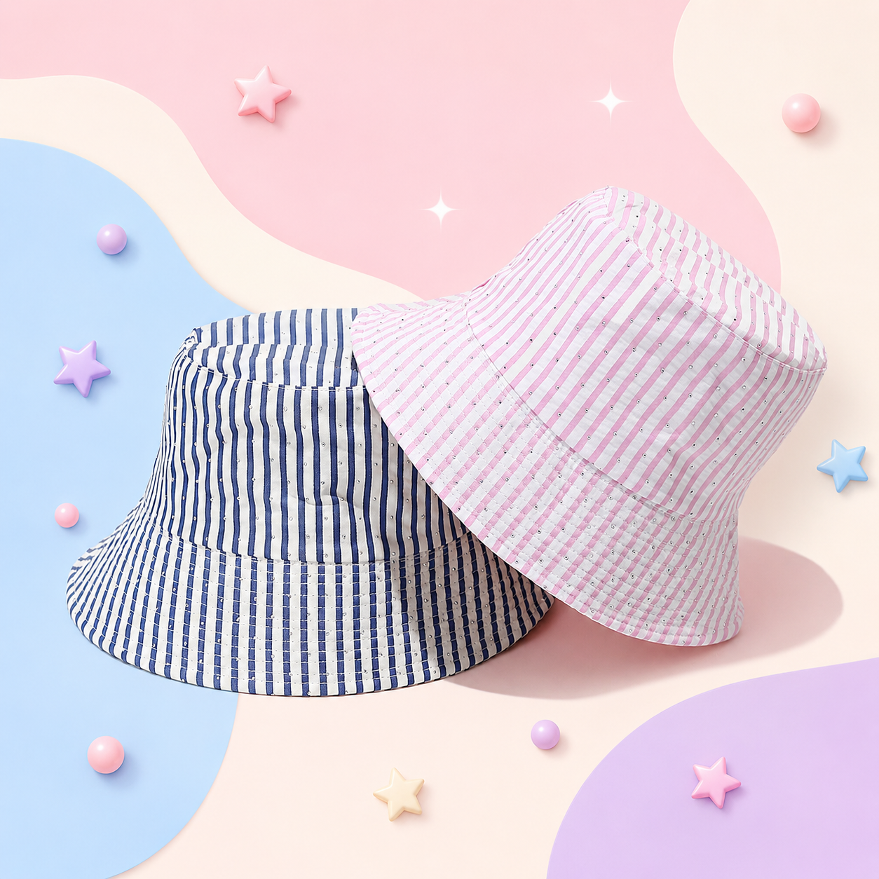 Pink Stripes Bucket Hat