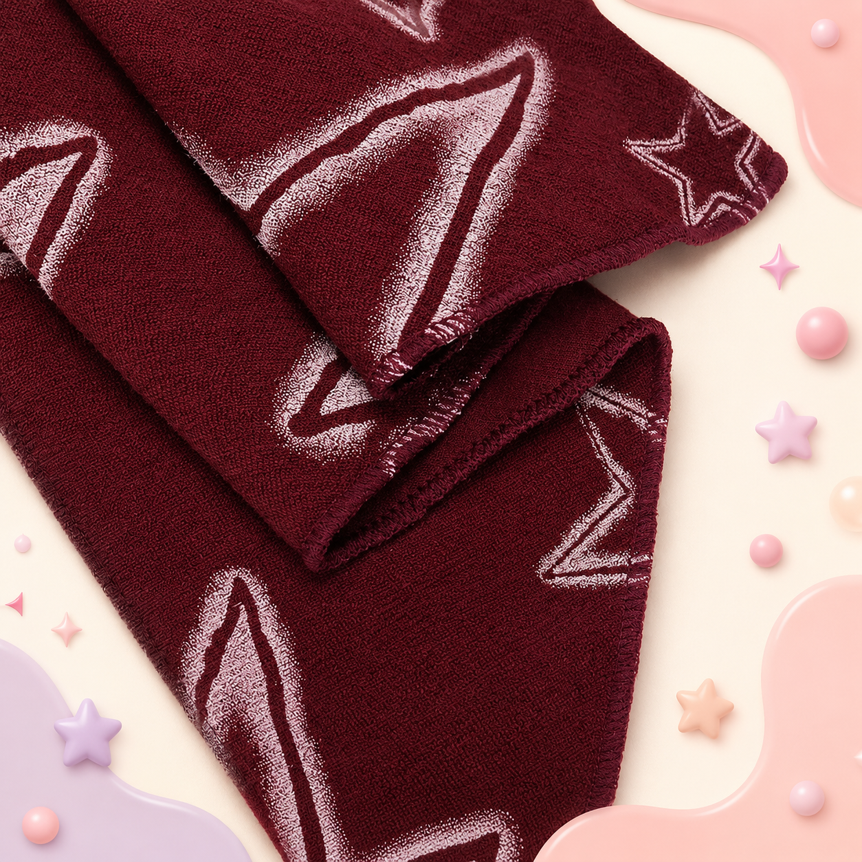 Burgundy Cosmic Bandana Cap