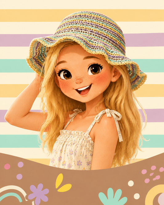 Sea Salt Lemon Striped Straw Hat