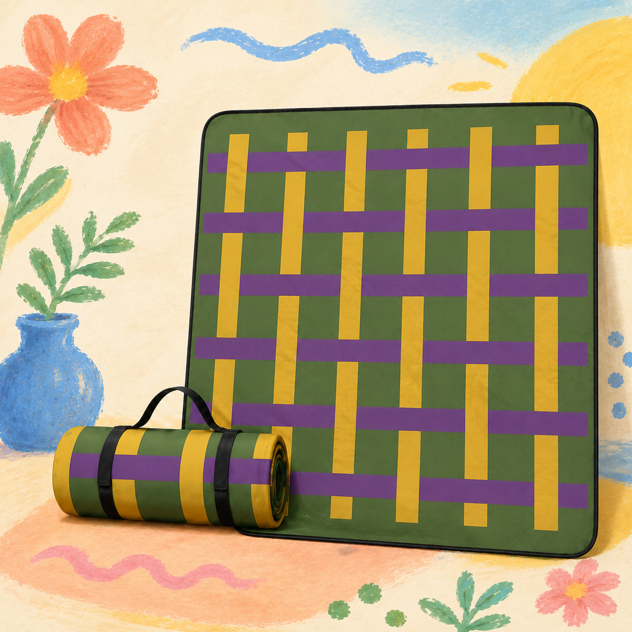 Mushroom Meadow Picnic Mat