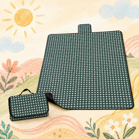 Little Green Dots Picnic Mat
