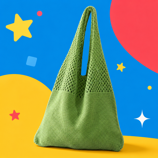 Pipi Leaf Crochet Mesh Tote Bag