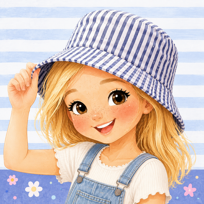 Blue Stripes Bucket Hat