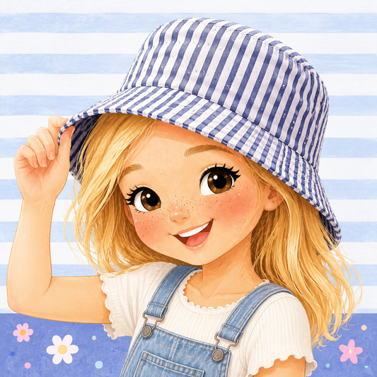 Blue Stripes Bucket Hat